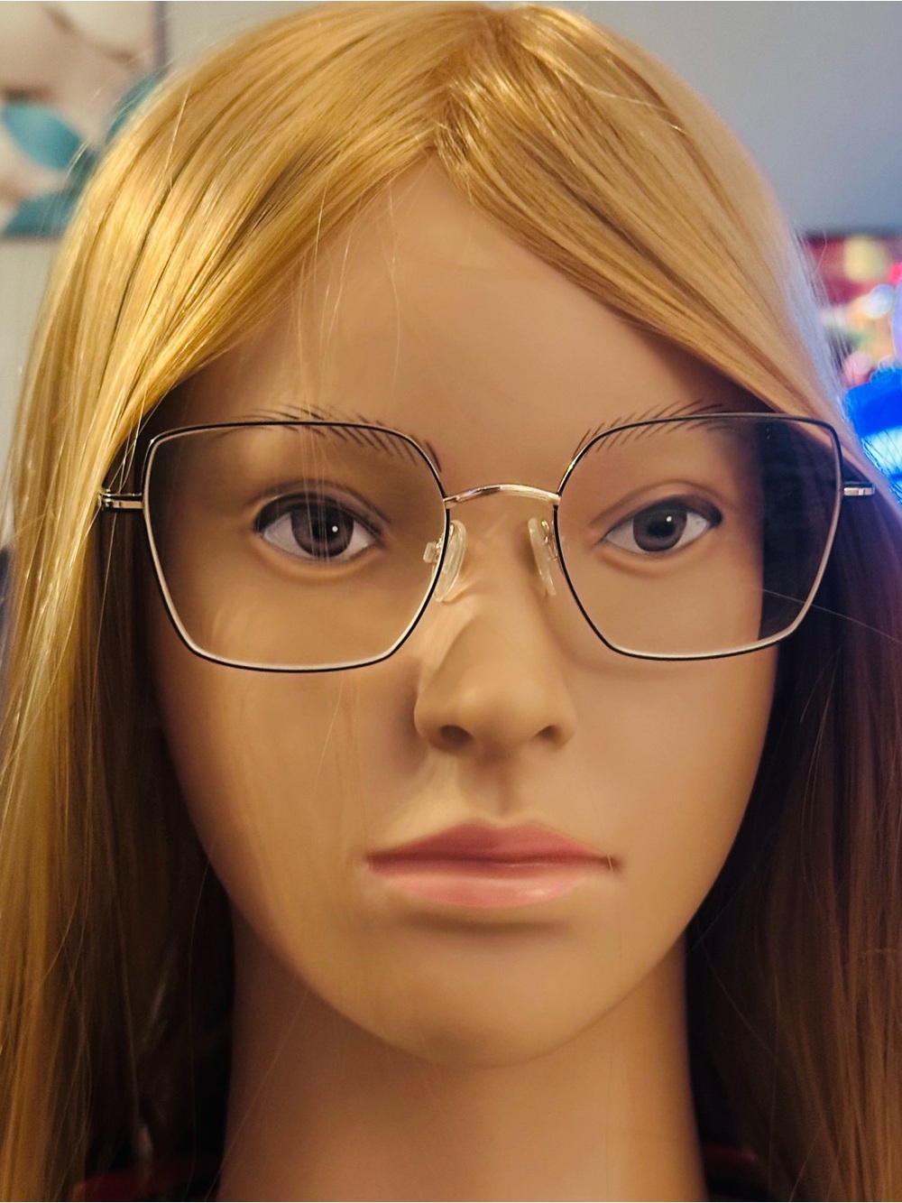 Women’s Gold and Black Edgy Eyeglass Frames